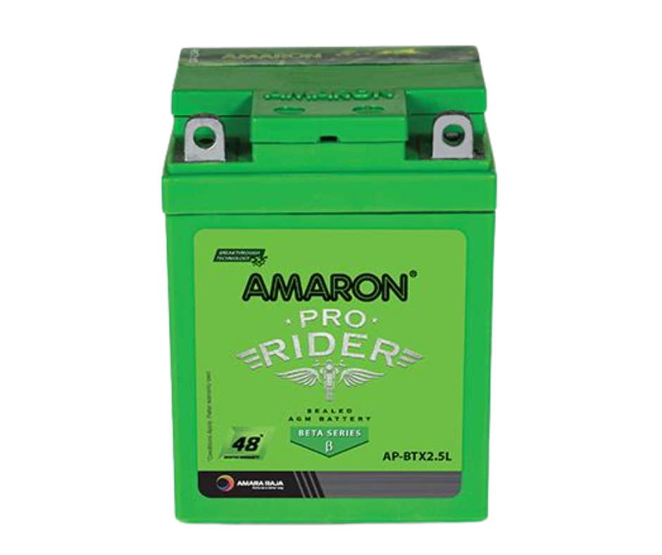 AMRON BETA ABR-PR-12APBTX25 2.5Ah Two Wheeler Battery - Buy Online at Ajmera Tyres
