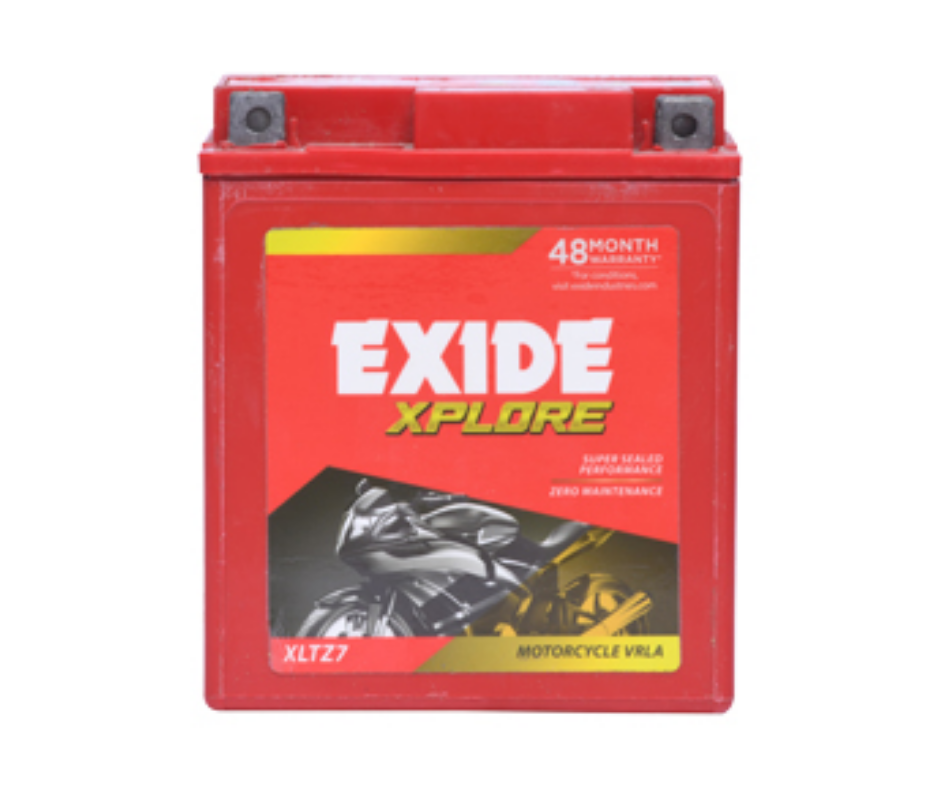 EXIDE XPLORE FXL0-XLTZ7 6Ah Two Wheeler Battery 24+24 Month Warranty - Buy Online at Ajmera Tyres