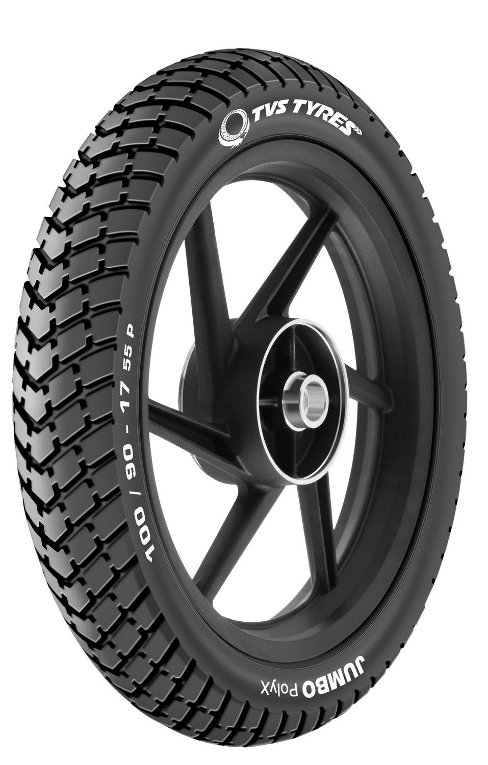 Tvs TEG JUMBO POLYX 100-90-17 Tube Type Rear Motorcycle Tyre - Buy Online at Ajmera Tyres