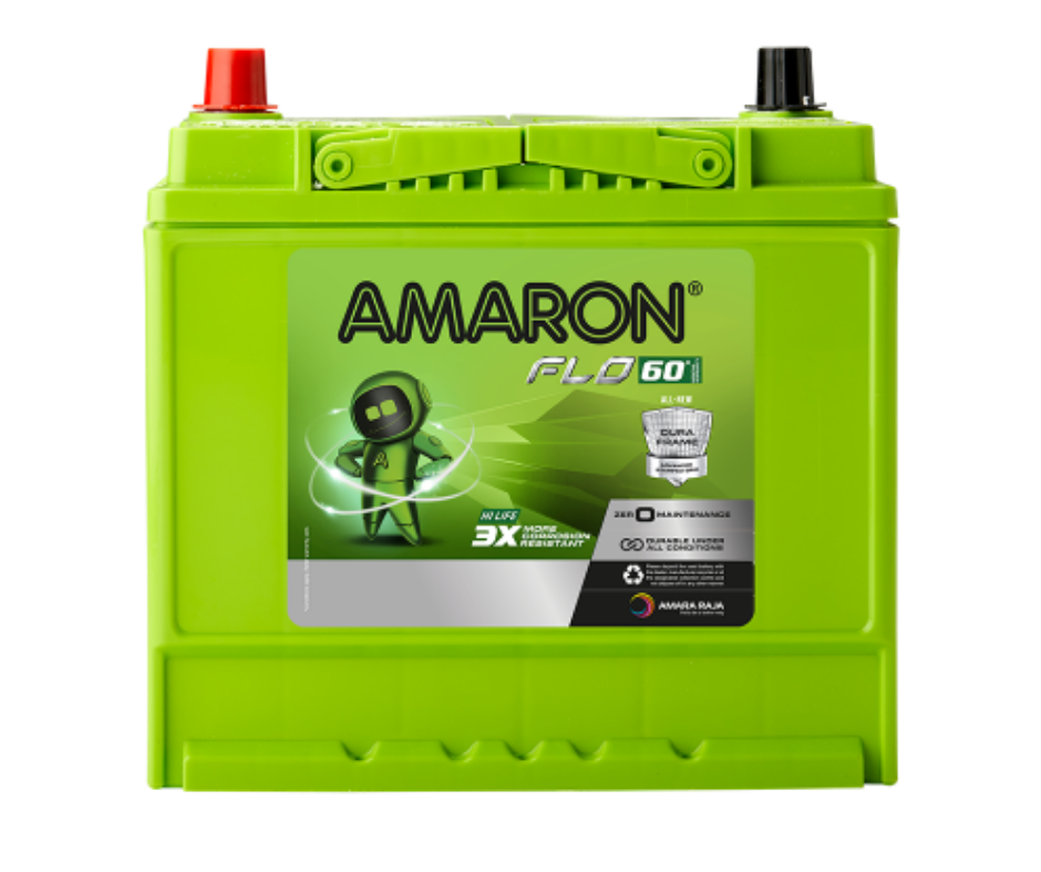 AMRON FLO AAM-FL-0BH90D23L 68Ah Car Battery 30 +30 Month Warranty - Buy Online at Ajmera Tyres