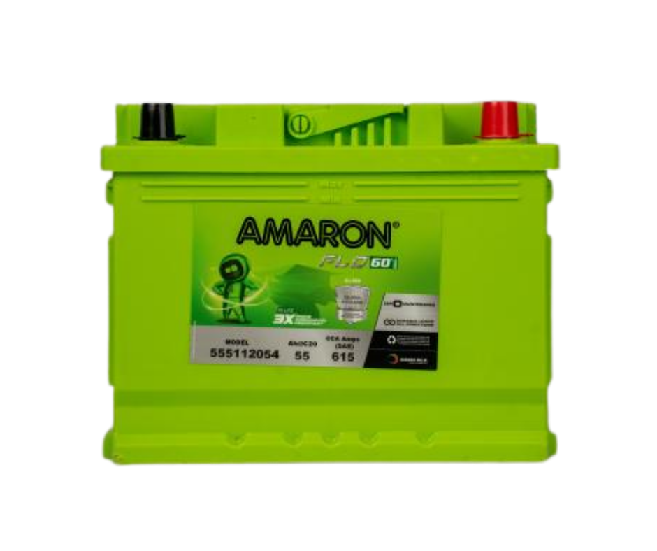 AMRON FLO AAM-FL-555112054 55Ah Car Battery 30 +30 Month Warranty - Buy Online at Ajmera Tyres