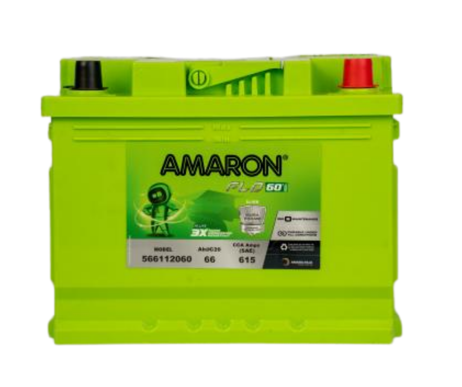 AMRON FLO AAM-FL-566112060 66Ah Car Battery 30 +30 Month Warranty - Buy Online at Ajmera Tyres