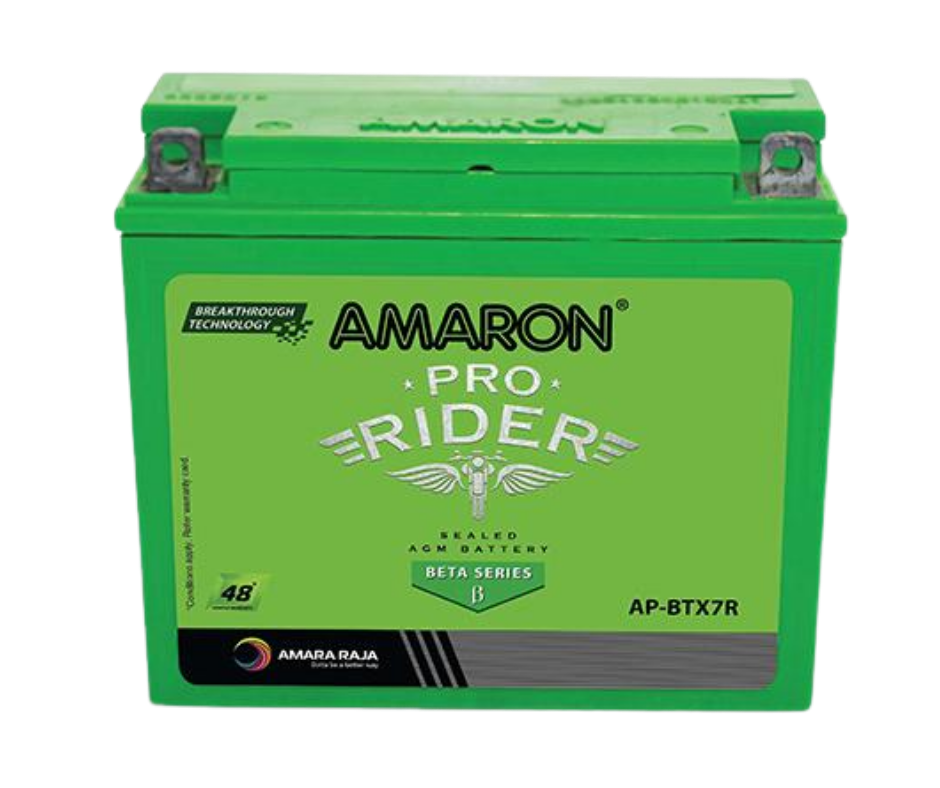 AMRON BETA ABR-PR-12APBTX7R 7Ah Two Wheeler Battery - Buy Online at Ajmera Tyres