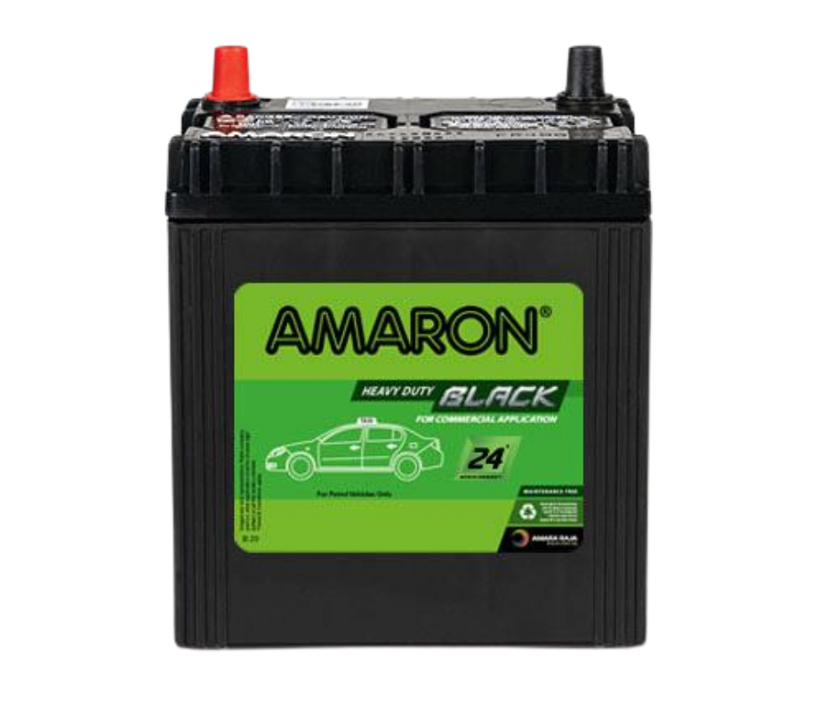 AMRON BLACK AAM-BL-0BL400LMF 35Ah Car Battery 18 Month Warranty - Buy Online at Ajmera Tyres
