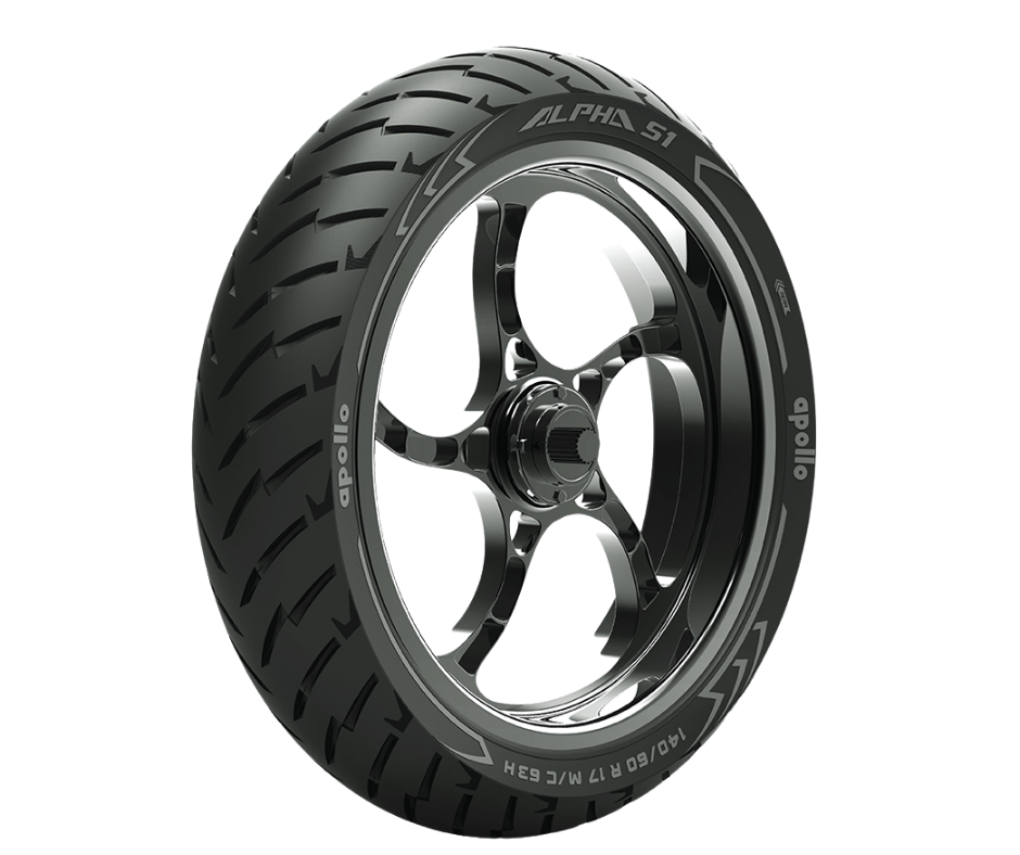Apollo ALPHA S1 110-80-17 Tubeless Rear Motorcycle Tyre - Buy Online at Ajmera Tyres