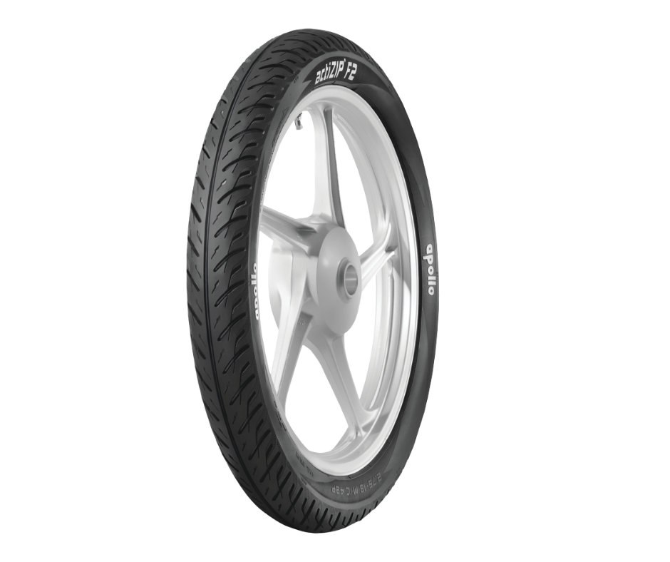 Apollo 275-18 ACTIZIP F2 275-18 Tube Type Front Motorcycle Tyre - Buy Online at Ajmera Tyres