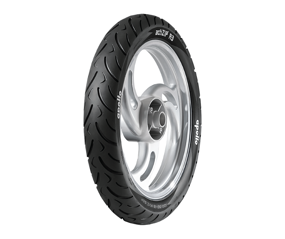 Apollo ACTIZIP 3 100-90-17 Tubeless Rear Motorcycle Tyre - Buy Online at Ajmera Tyres