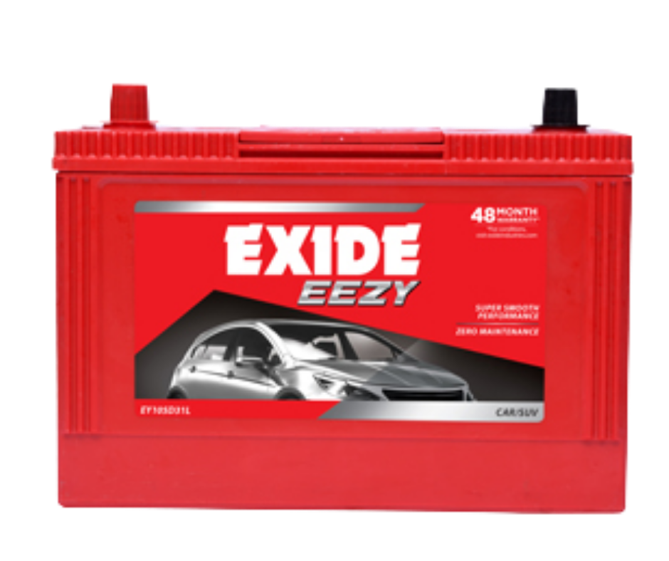 Exide EEZY FEY0-EY105D31L 85Ah Car Battery 24+24 Month Warranty - Buy Online at Ajmera Tyres