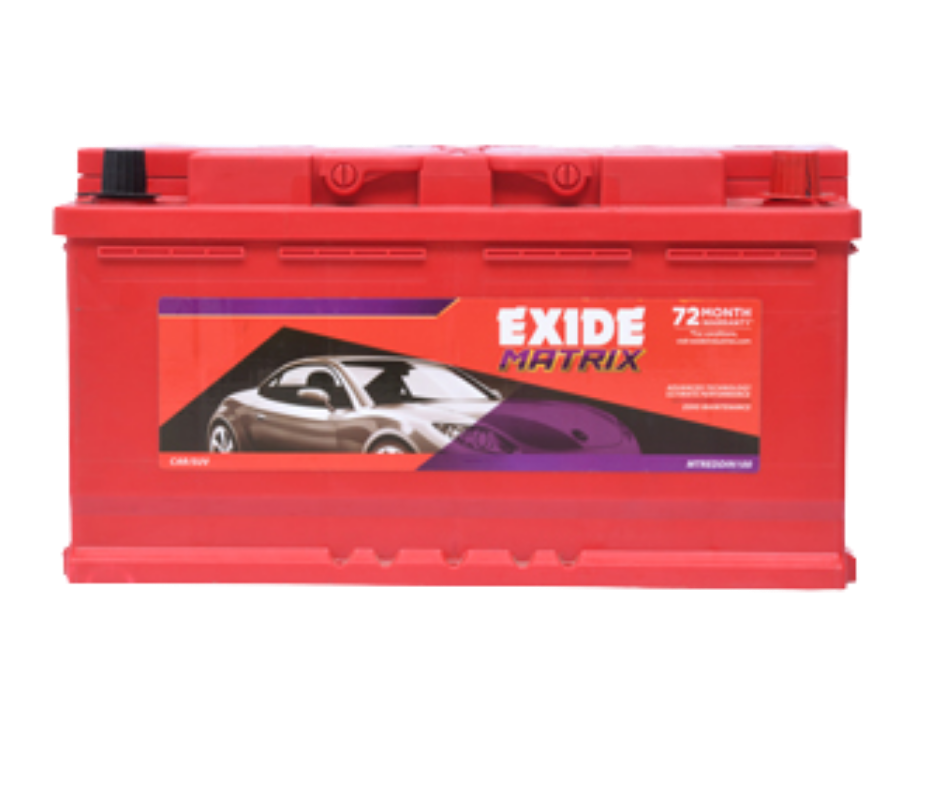Exide MATRIX FMT0-MTREDDIN100 100Ah Car Battery 36+36 Month Warranty - Buy Online at Ajmera Tyres
