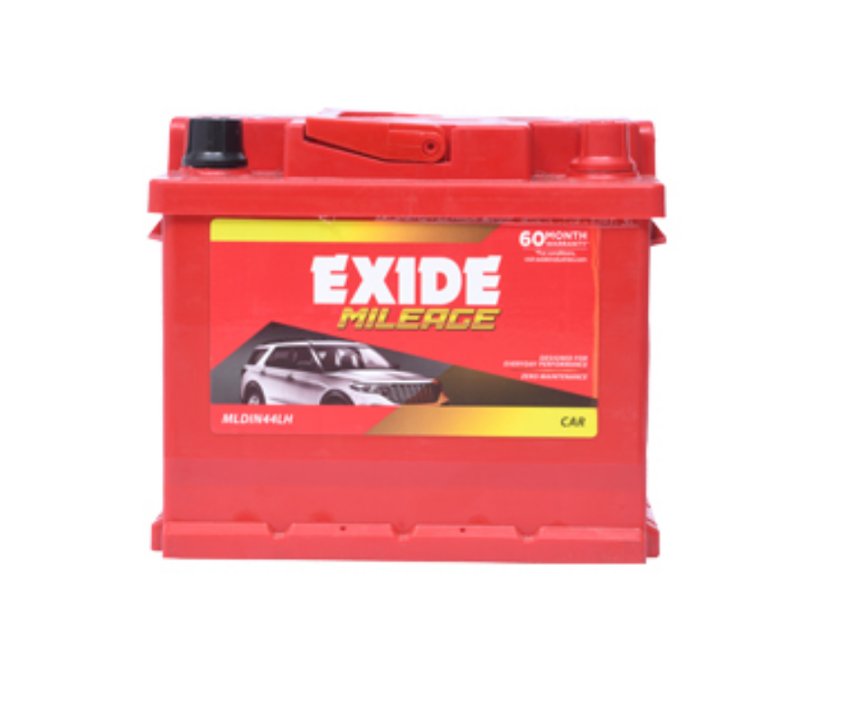 Exide Milaze FML5-MLDIN44LH 44Ah Car Battery 30+30 Month Warranty - Buy Online at Ajmera Tyres