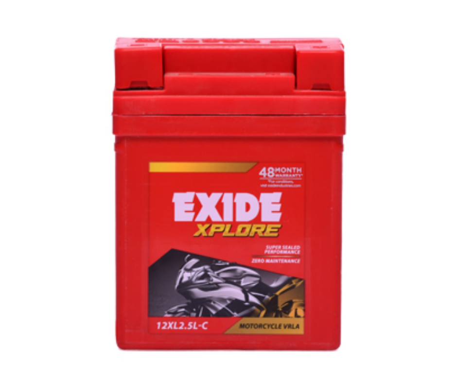 EXIDE XPLORE FXL5-12XL2.5L-C 2.5Ah Two Wheeler Battery 24+24 Month Warranty - Buy Online at Ajmera Tyres