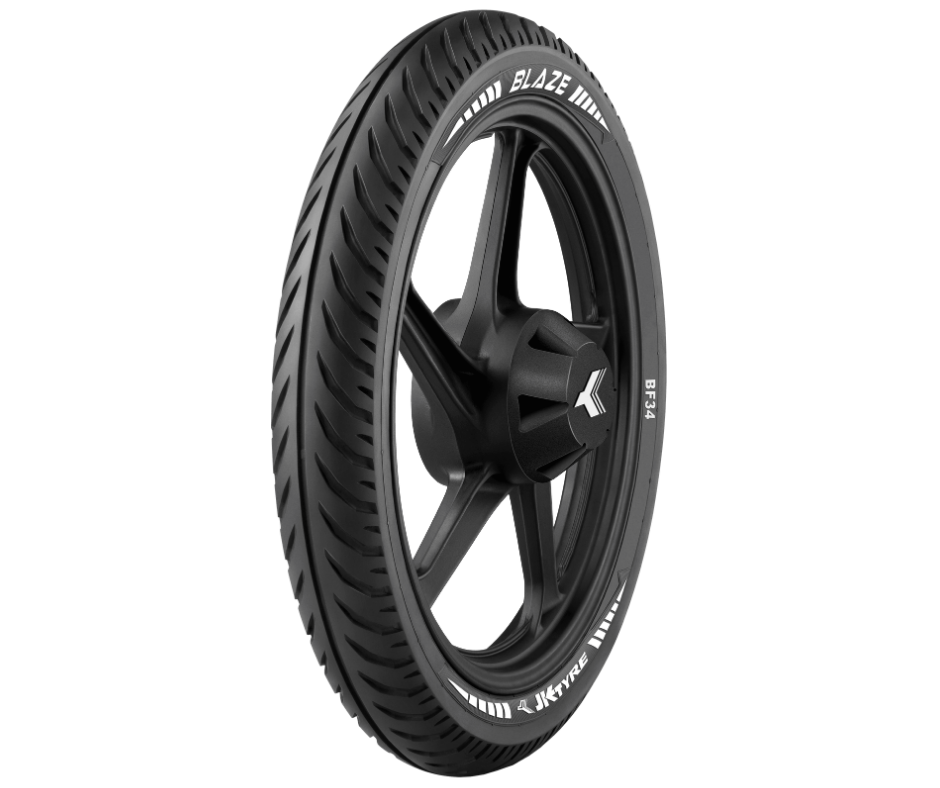 JK Blaze BF34 80-100-18 Tubeless Front Motorcycle Tyre - Buy Online at Ajmera Tyres