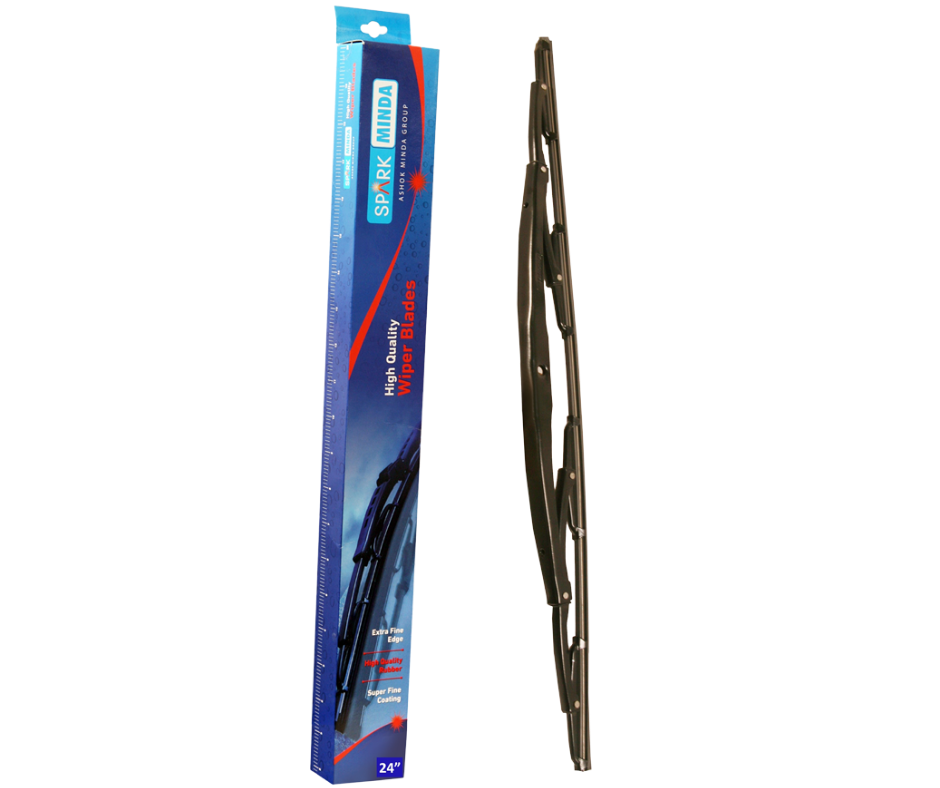 Spark Minda 24 Inch Soft Wiper Blade Graphite Beam Clip On India