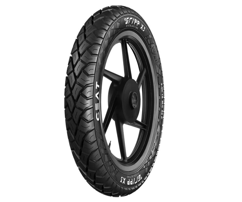 Ceat PSAFE GIPP X-3 100-90-17 Tubeless Rear Motorcycle Tyre - Buy Online at Ajmera Tyres