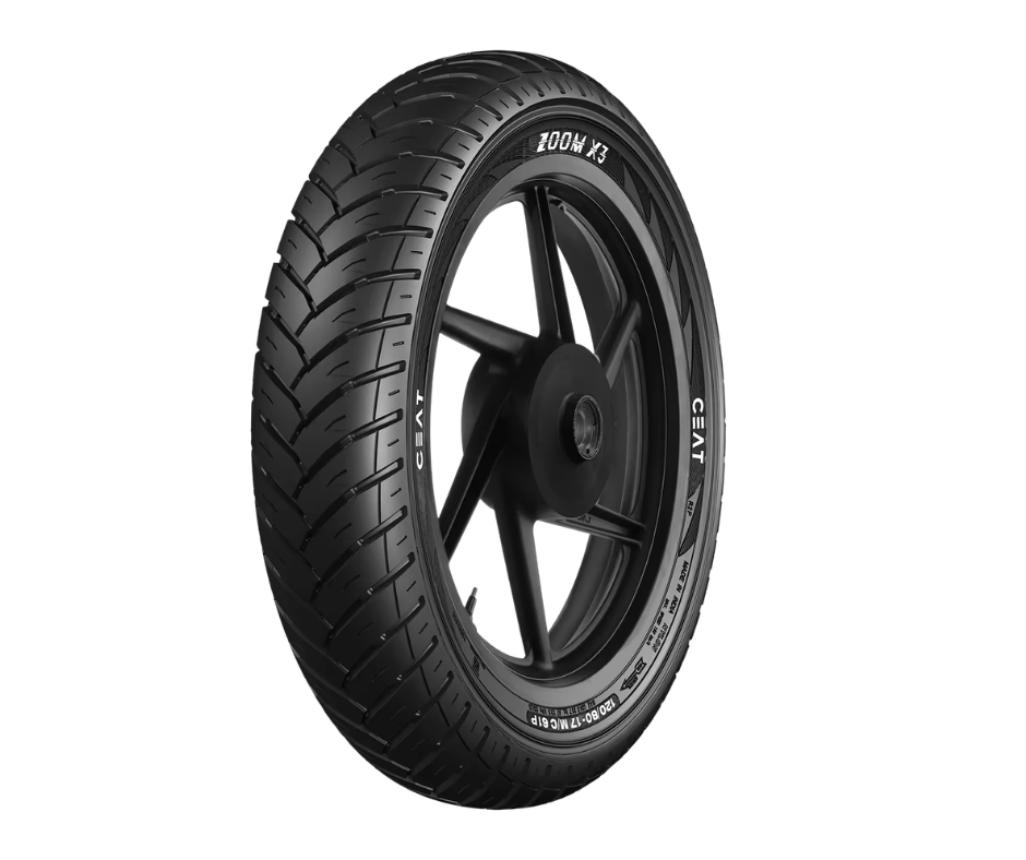 Ceat PSAFE ZOOM X-3 100-90-17 Tubeless Rear Motorcycle Tyre - Buy Online at Ajmera Tyres